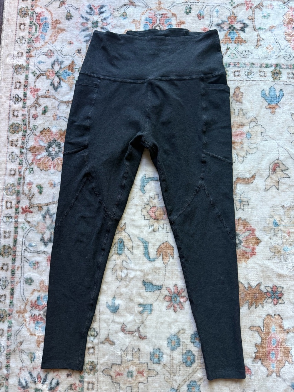 Beyond Yoga Black High-Waist Leggings with Pocket Panels